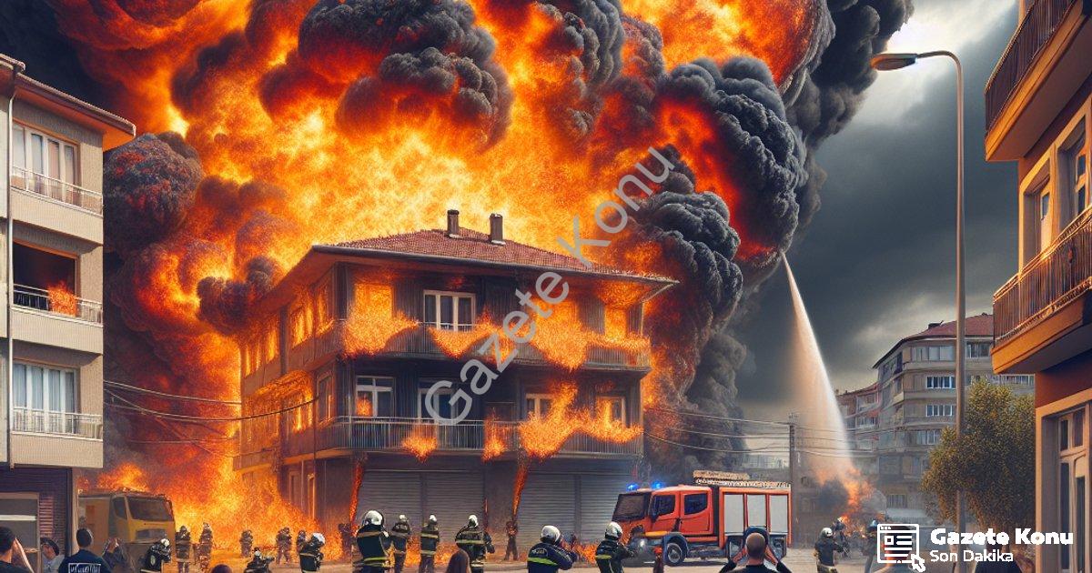 "Aydın Efeler'de Korkutan Yangın: Komşuların Dikkati Faciayı Önledi" başlıklı haber için fotorealist