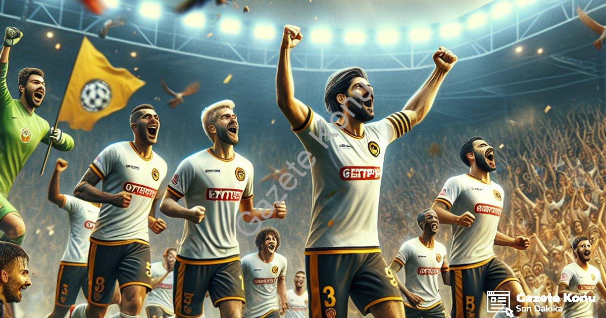 "Göztepe Deplasmanda Fırtına Gibi: Antalyaspor'u Devirdiler" başlıklı haber için fotorealistik, prof