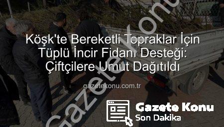 Köşk’te Bereketli Topraklar İçin Tüplü İncir Fidanı Desteği: Çiftçilere Umut Dağıtıldı