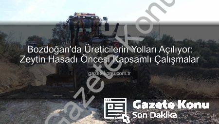 Bozdoğan’da Üreticilerin Yolları Açılıyor: Zeytin Hasadı Öncesi Kapsamlı Çalışmalar
