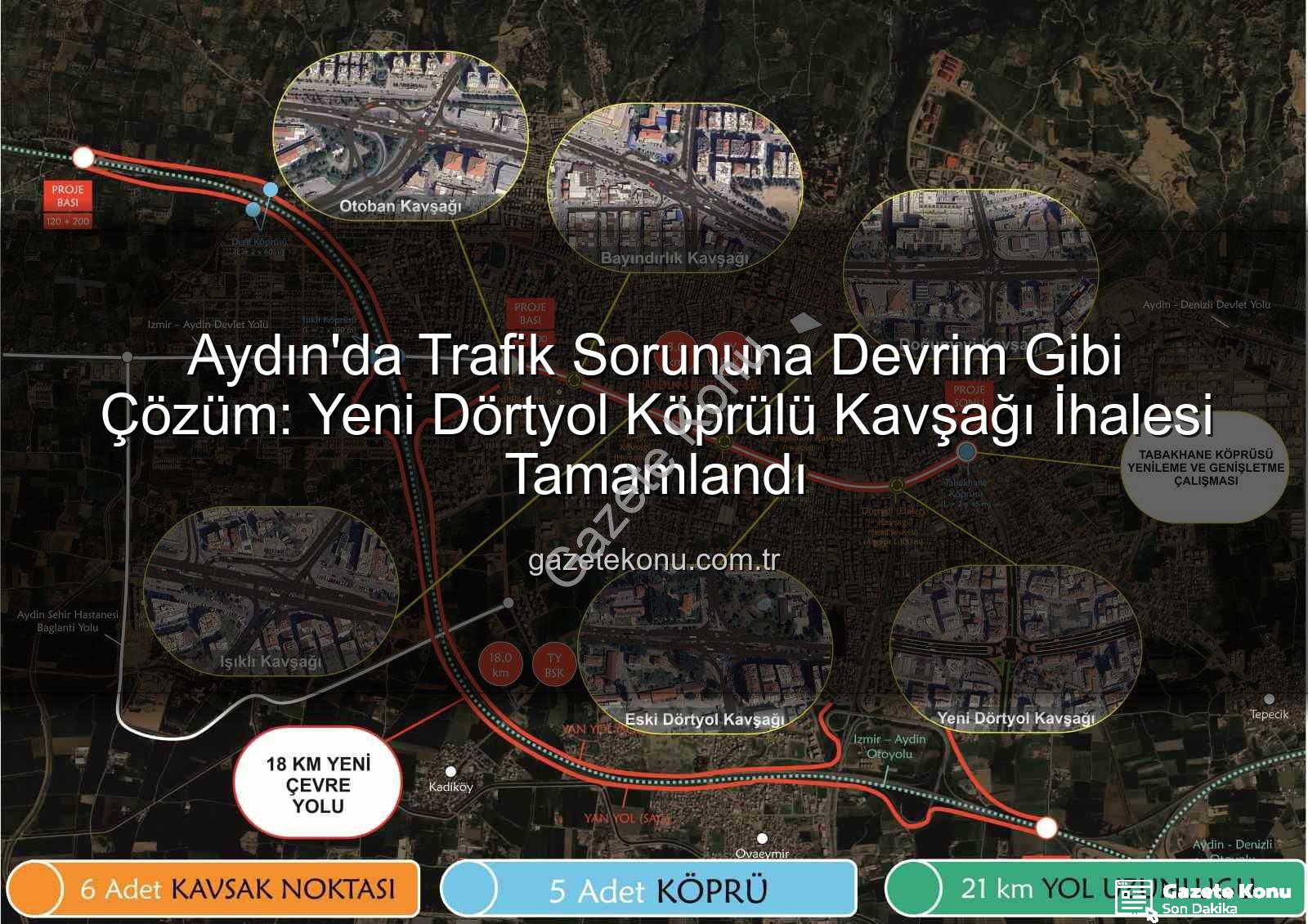 Yeni Dörtyol Kavşağı - Aydın'da Trafik Sorununa Devrim Gibi Çözüm: Yeni Dörtyol Köprülü Kavşağı İhalesi Tamamlandı